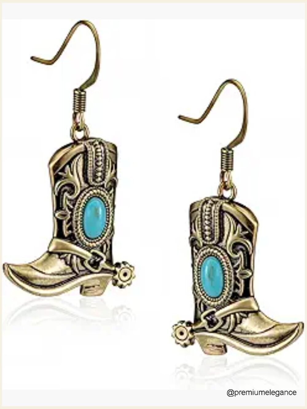 Wrangler Cowgirl Horse Dangle Earrings Western Boots Retro Jewelry